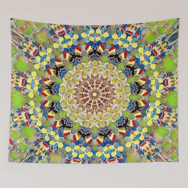 Item preview, Emerald Green Psychedelic Mandala designed and sold by MediaArtbyMara.