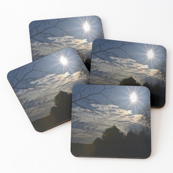 Item preview, Sun with rays clouds and trees designed and sold by enchantedvibes.