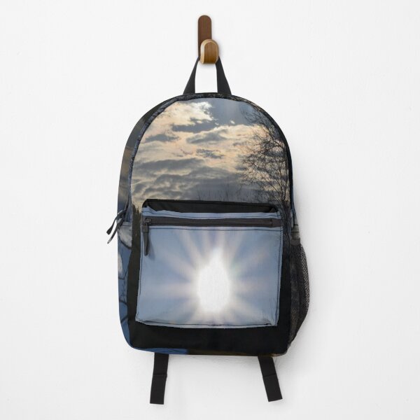Item preview, Sun with rays clouds and trees designed and sold by enchantedvibes.