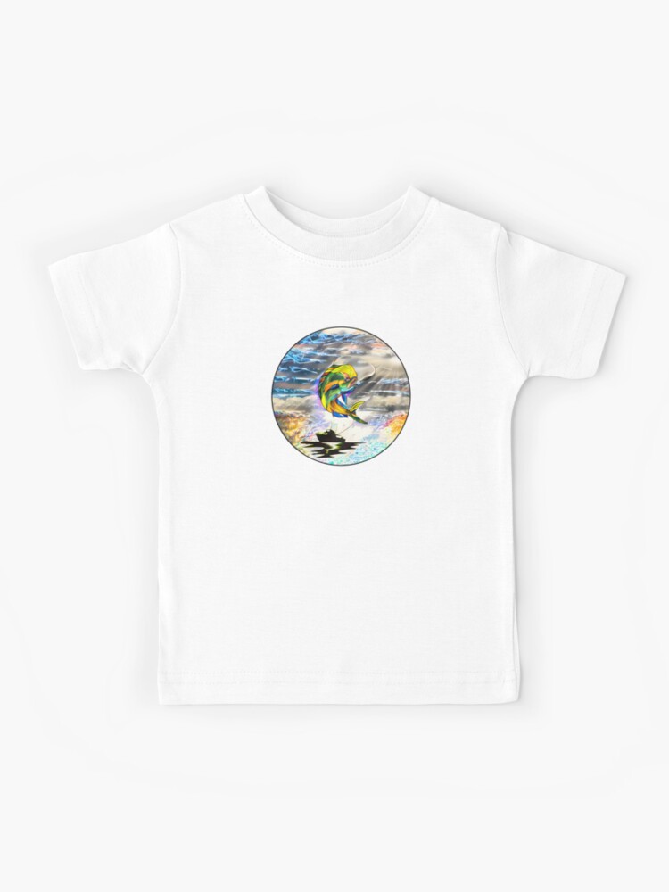 The mahi mahi dolphin fish, dorado fishing Kids T-Shirt for Sale