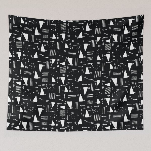 Item preview, black and white doodles  designed and sold by inkbearblue.