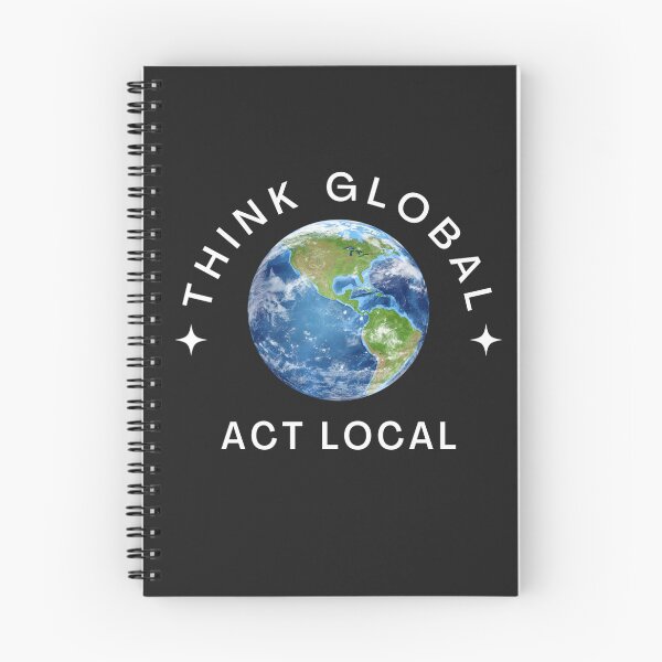 Item preview, THINK GLOBAL ~ ACT LOCAL : Environmental Mantra from the 70's designed and sold by bayberrygal.
