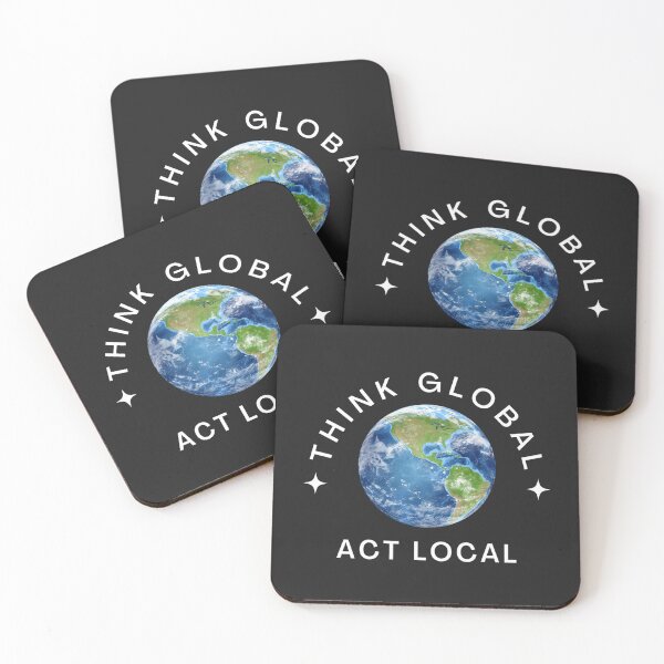 Item preview, THINK GLOBAL ~ ACT LOCAL : Environmental Mantra from the 70's designed and sold by bayberrygal.