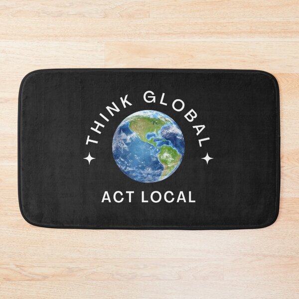 Item preview, THINK GLOBAL ~ ACT LOCAL : Environmental Mantra from the 70's designed and sold by bayberrygal.