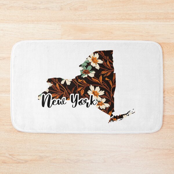 Item preview, Floral Map of USA States New York - Map of New York designed and sold by AmethystMurad.