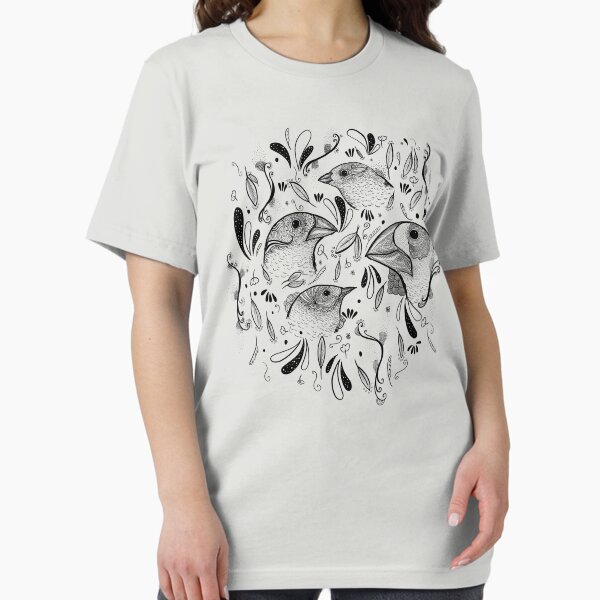 Fine Finches (linework) Essential T-Shirt