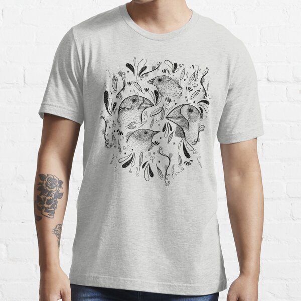 Fine Finches (linework) Essential T-Shirt