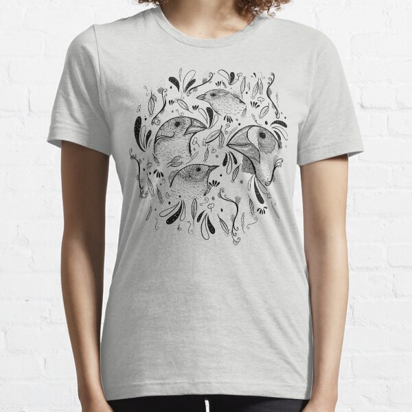Fine Finches (linework) Essential T-Shirt