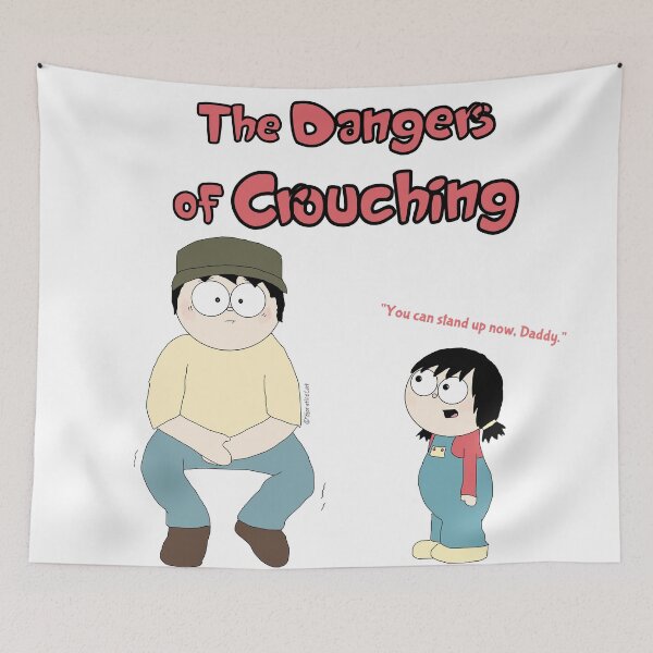 Item preview, The Dangers of Crouching designed and sold by arlindixon.