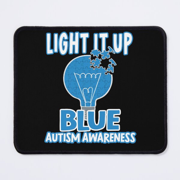 Item preview, Light It Up Blue Autism awareness wear blue ribbon puzzle pieces designed and sold by MoohAs.