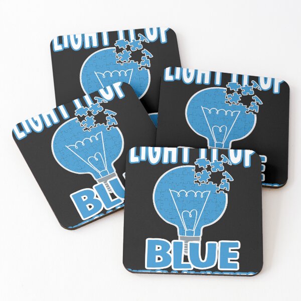 Item preview, Light It Up Blue Autism awareness wear blue ribbon puzzle pieces designed and sold by MoohAs.