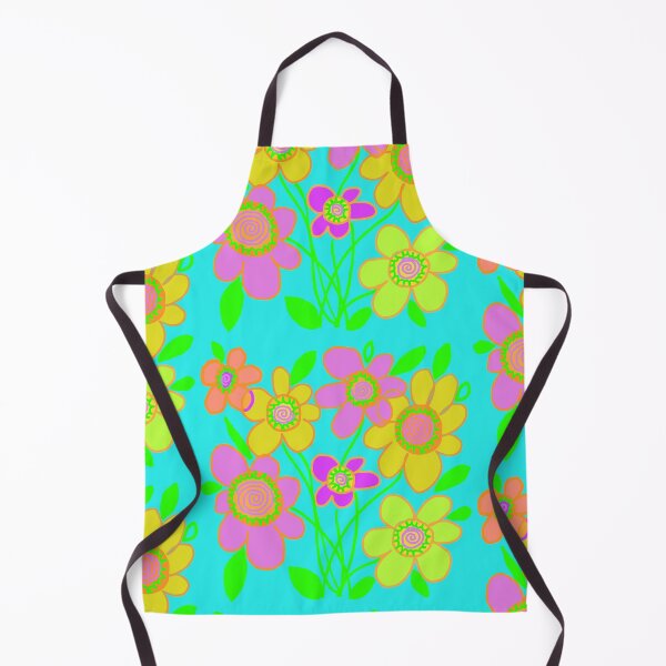 Item preview, Boho Flower Power Flowers, Aquamarine  designed and sold by PeckoBird.