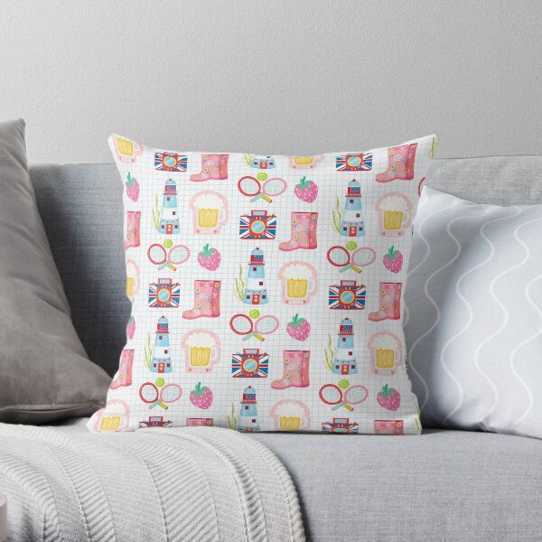 British Summer Time Pattern 2 Throw Pillow