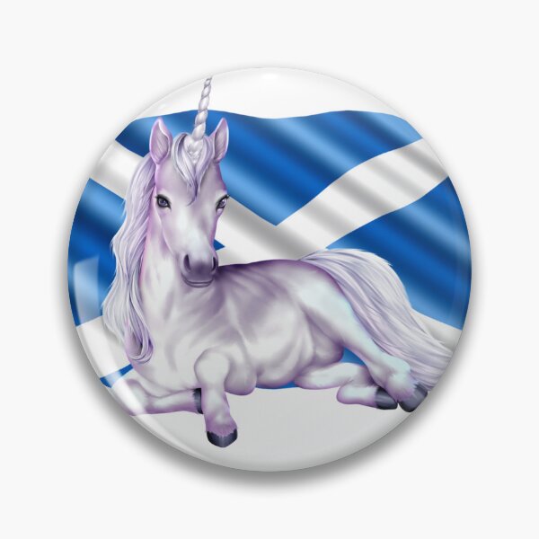 Item preview, Unicorn Scotlands National Animal w/ Scottish Flag designed and sold by bayberrygal.