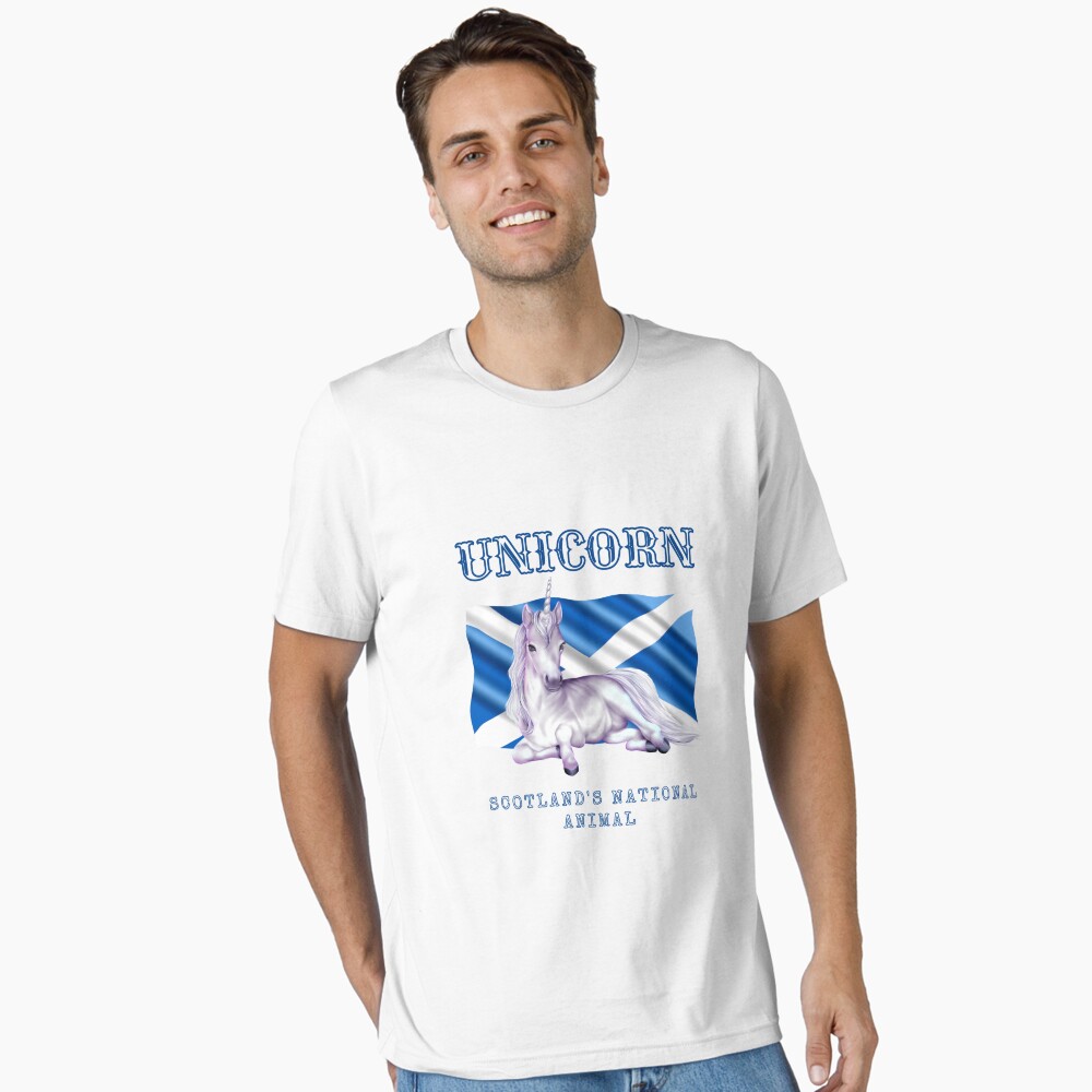 Scotland Unicorn National Animal Logo Style T Shirt Scotland Unicorn National Animal Logo Style T Shirt