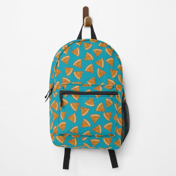 Item preview, Pattern with orange quarters slice on blue background designed and sold by hmorena.