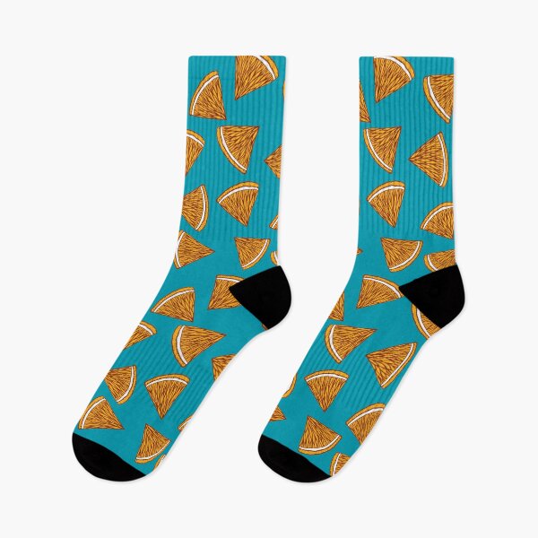 Item preview, Pattern with orange quarters slice on blue background designed and sold by hmorena.