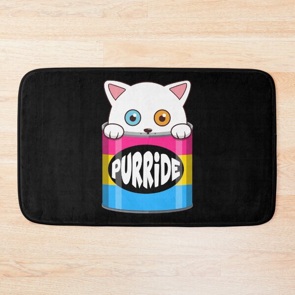 Item preview, Funny White Cat In The Purride Can Of Pate Pansexual Pride designed and sold by Luan Huynh.