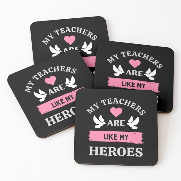 Item preview, My Teachers Are Like My Heroes The Best Teacher Pink Design designed and sold by BestTeacher.