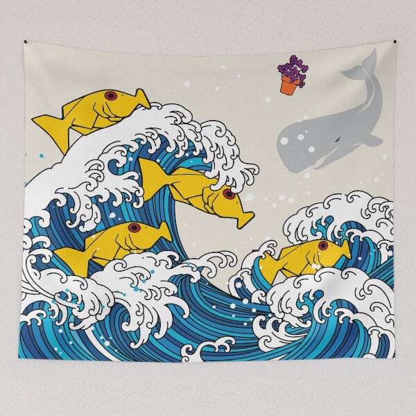 Item preview, The Great Wave of Babel Fish Hitchhikers Guide  designed and sold by iconikit.