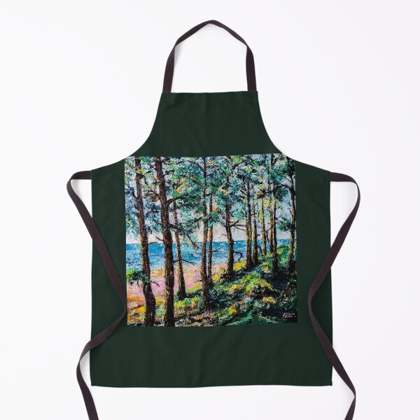 Item preview, Seascape with pines. Baltic Sea. Oil painting by Marina Daniluka designed and sold by MariDaniArt.