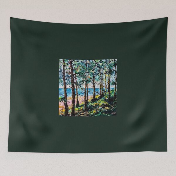 Item preview, Seascape with pines. Baltic Sea. Oil painting by Marina Daniluka designed and sold by MariDaniArt.