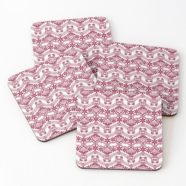 Item preview, Floral Lace Pattern In Red Color designed and sold by risingrocket.