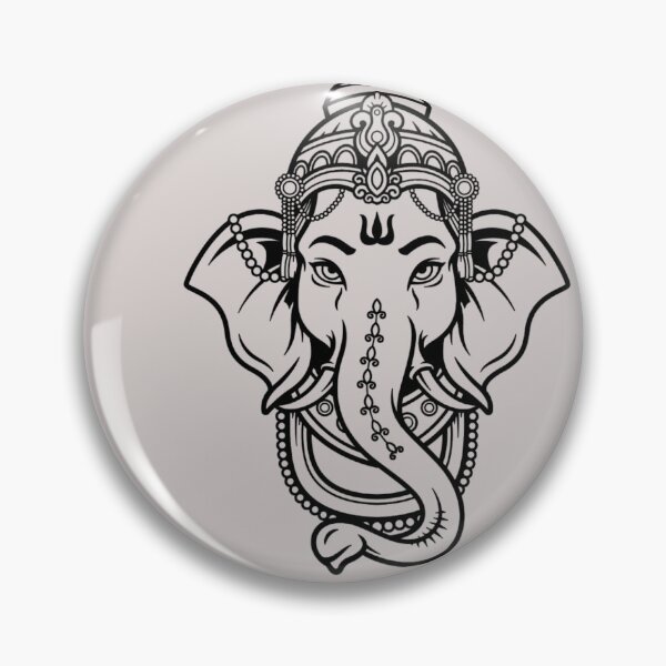 Item preview, Lord Ganesh Black and White Happy Ganesh Chaturthi designed and sold by tanabe.