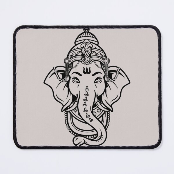 Item preview, Lord Ganesh Black and White Happy Ganesh Chaturthi designed and sold by tanabe.