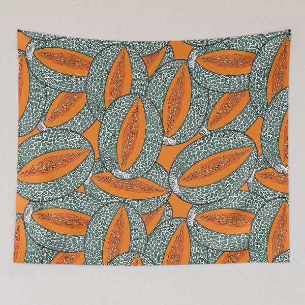 Item preview, Pattern with textured caribbean melons designed and sold by hmorena.