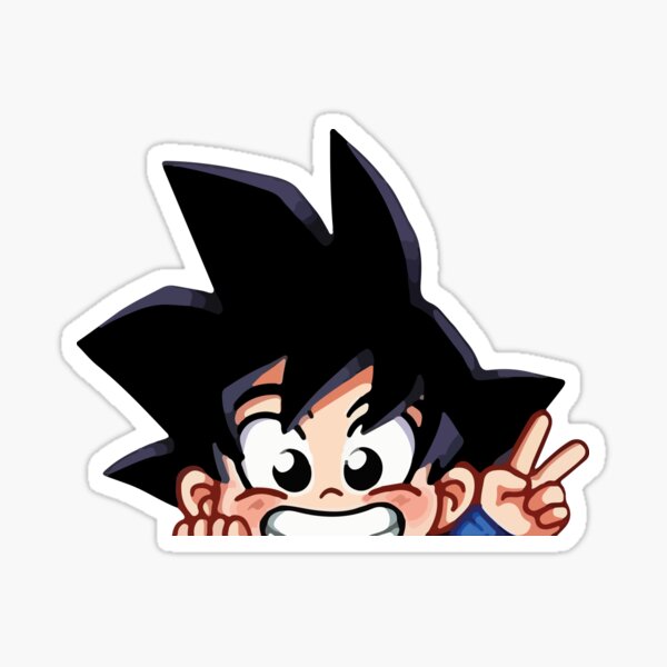 Chibi Goku Dragon Ball Z Cartoon Car Bumper Sticker Decal- 3'' or 5