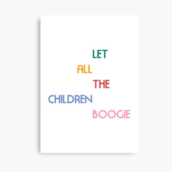 Aperçu de l'œuvre Laissez tous les enfants boogie - Bowie créée et vendue par GirlGangPrints.