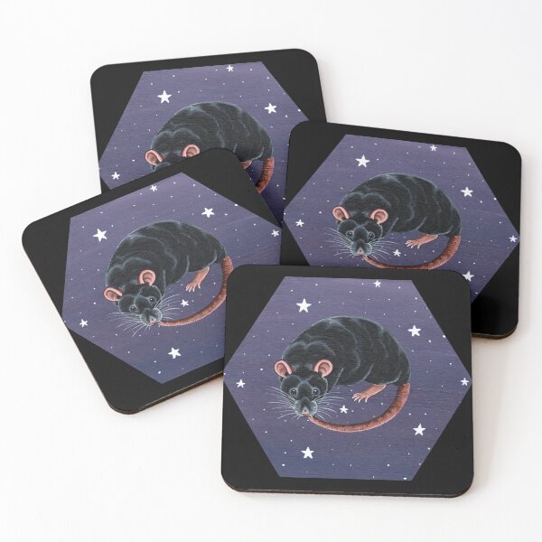 Item preview, Black Rat with Stars designed and sold by WolfySilver.