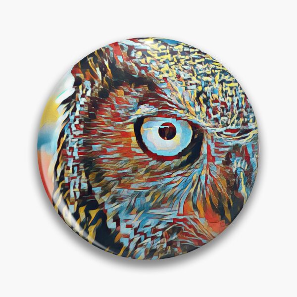 Item preview, Urban Pop Art Portrait Great Horned Owl Bird Face designed and sold by TheWildFlix.