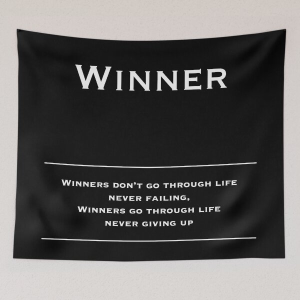Item preview, Winner - Motivational Inspirational Corporate Office Wall Art Black and White T-Shirt designed and sold by Read This Already.