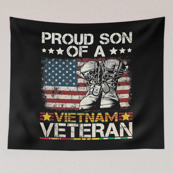 Item preview, Proud Son Of Vietnam Veteran US Flag designed and sold by Xtjjae.