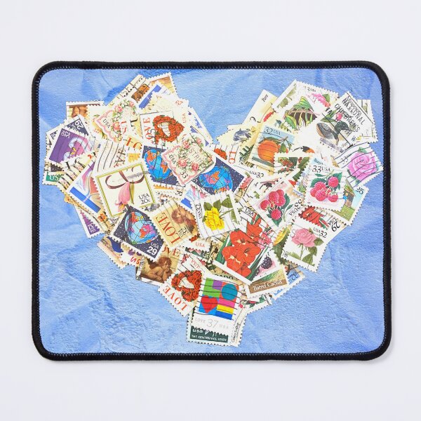 Item preview, Heart Shaped Postage Stamps Assemblage designed and sold by ThsModernWords.