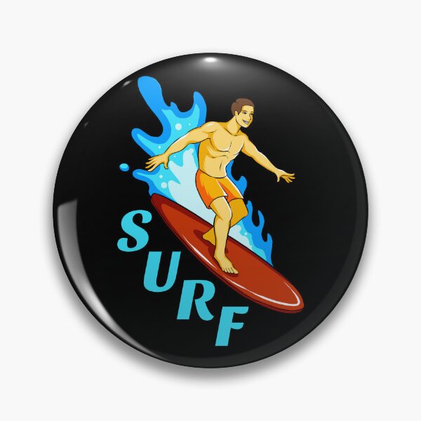 Item preview, Surf Surfer with a Surfboard Surfing a Wave in the Sea designed and sold by joseartgel.