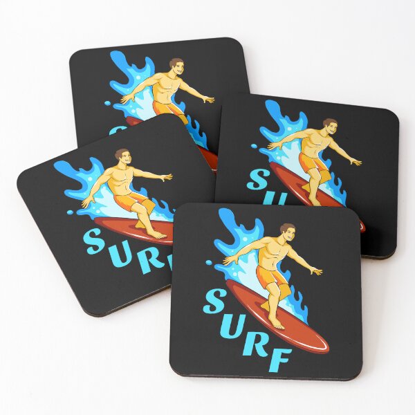 Item preview, Surf Surfer with a Surfboard Surfing a Wave in the Sea designed and sold by joseartgel.