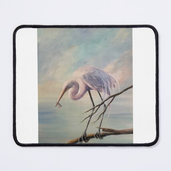 Item preview, Egret Catching A Snack  designed and sold by SunscapesArt.