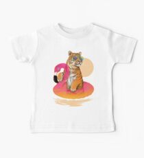 Chillin, Flamingo Tiger Baby Tee