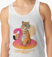 Camiseta de tirantes Chillin, tigre flamenco