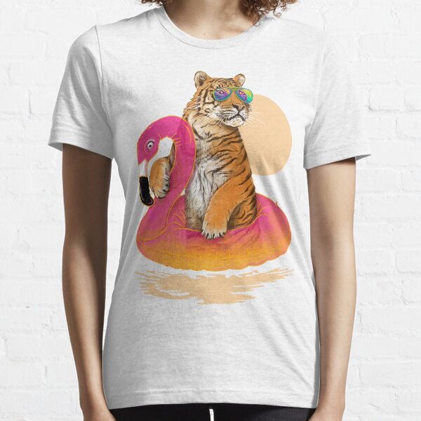 Chillin, Flamingo Tiger Essential T-Shirt