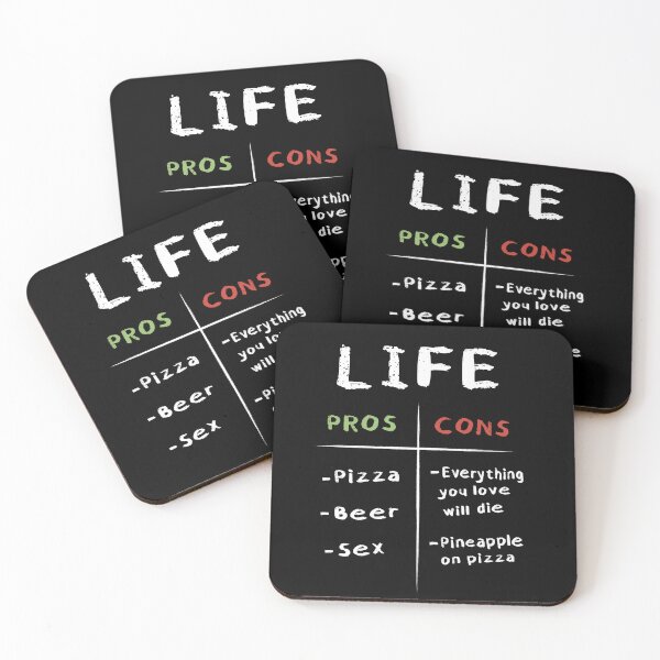 Item preview, Life pros and cons table designed and sold by VinagreShop.