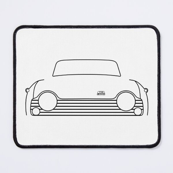 Item preview, Triumph TR250 1960s British classic car outline graphic (black) designed and sold by soitwouldseem.
