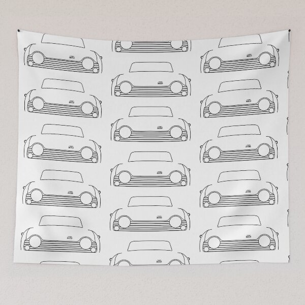 Item preview, Triumph TR250 1960s British classic car outline graphic (black) designed and sold by soitwouldseem.