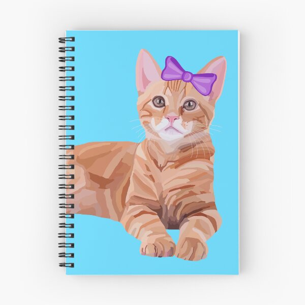 Item preview, Ginger Cat with Purple Bow  designed and sold by Deborah Camp.
