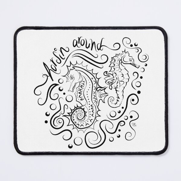 Item preview, Horsing around illustration | seahorse | horsin' around | Sea drawing designed and sold by NSoulliardArt.