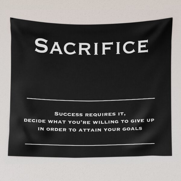 Item preview, Sacrifice - Motivational Inspirational Corporate Office Wall Art Black and White T-Shirt designed and sold by Read This Already.