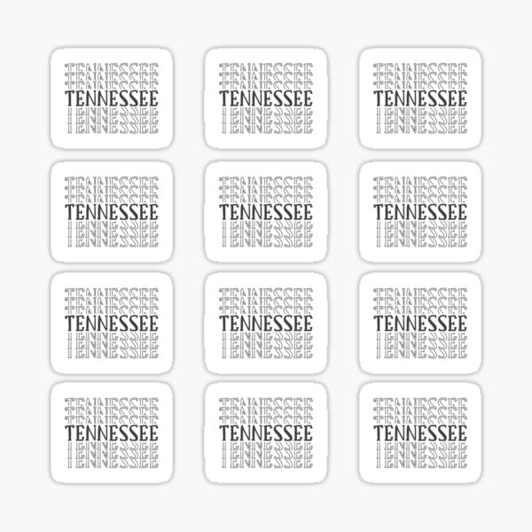 Tennessee Mirrored Word Sticker